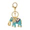 Wrapables Crystal Bling Keychain, Keyring Purse Handbag Pendant Charm, Blue Opulent Elephant
